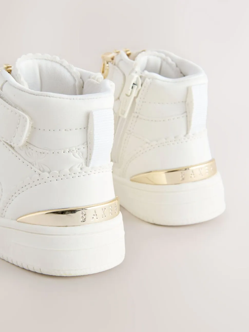 Baker by Ted Baker Girls White Charm Hi-Top Trainers
