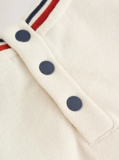 Baker by Ted Baker kiezelkleurig marineblauw en rood varsity-rompertje