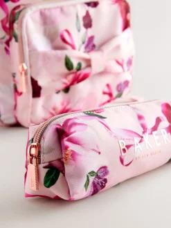 Baker by Ted Baker meisjes roze terug naar school rugzak met bloemenprint en strik