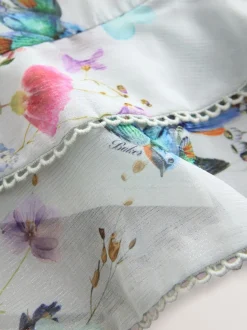Baker by Ted Baker Mint Green All Over Printed Chiffon Blouse