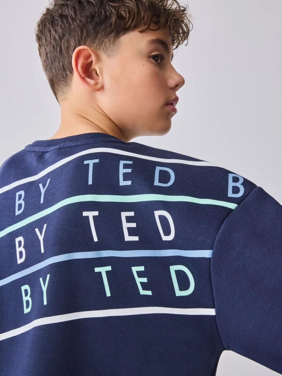 Baker by Ted Baker Oversized Navy Graphic Sweatshirt and Joggers Set