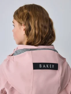 Baker by Ted Baker Pink Waterproof Belted Padded Ski Jacket
