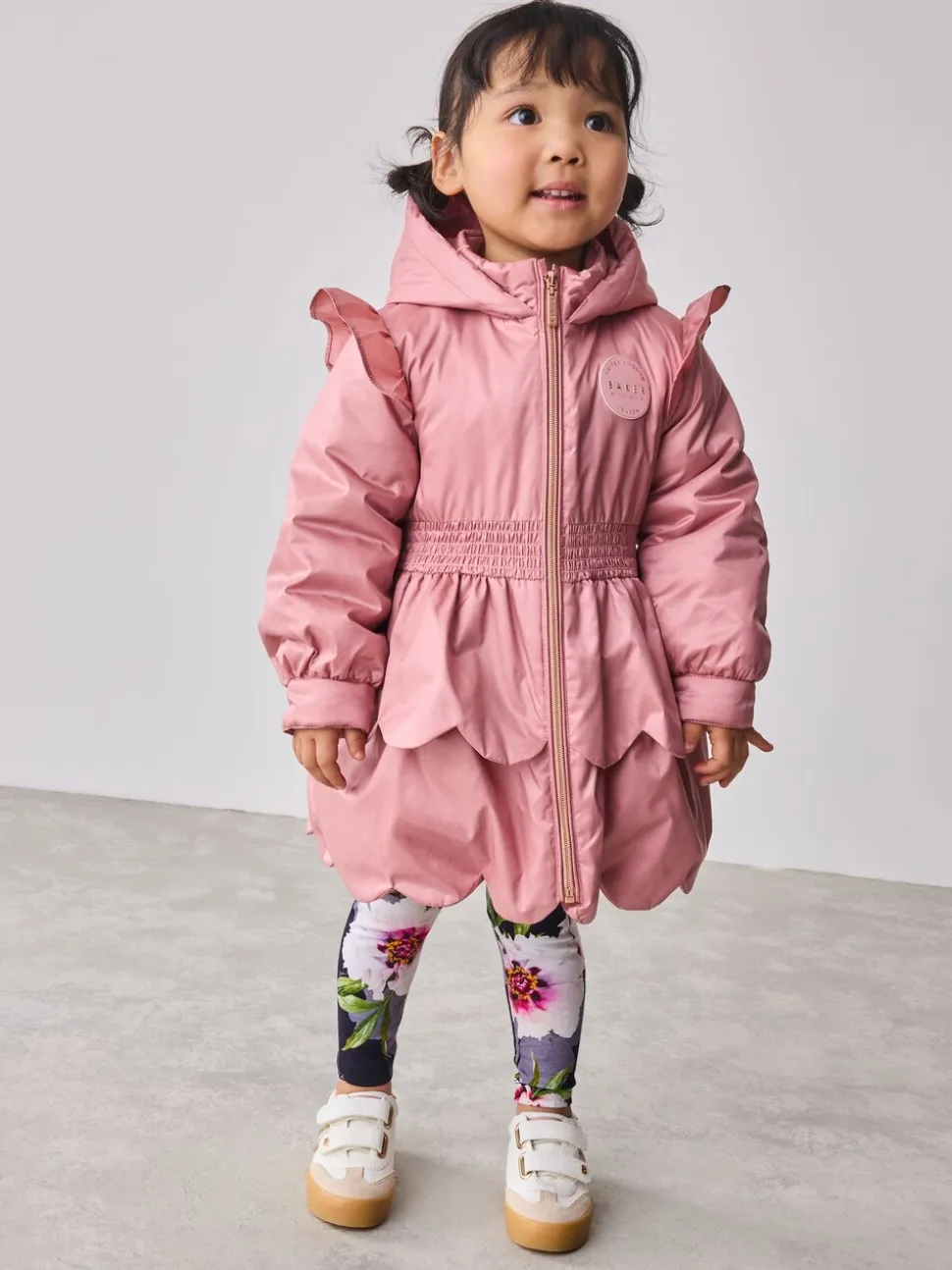Baker by Ted Baker roze regenbestendige lichtgewicht regenjas met geschulpte rand