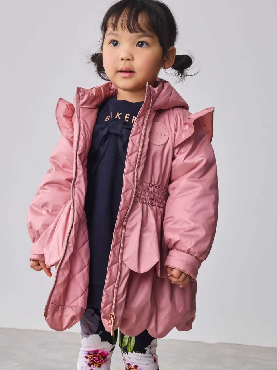 Baker by Ted Baker roze regenbestendige lichtgewicht regenjas met geschulpte rand