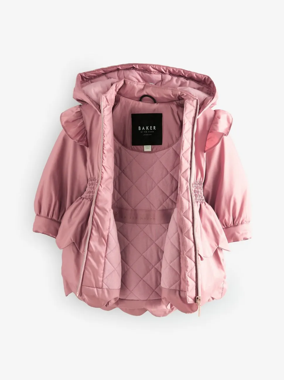 Baker by Ted Baker roze regenbestendige lichtgewicht regenjas met geschulpte rand