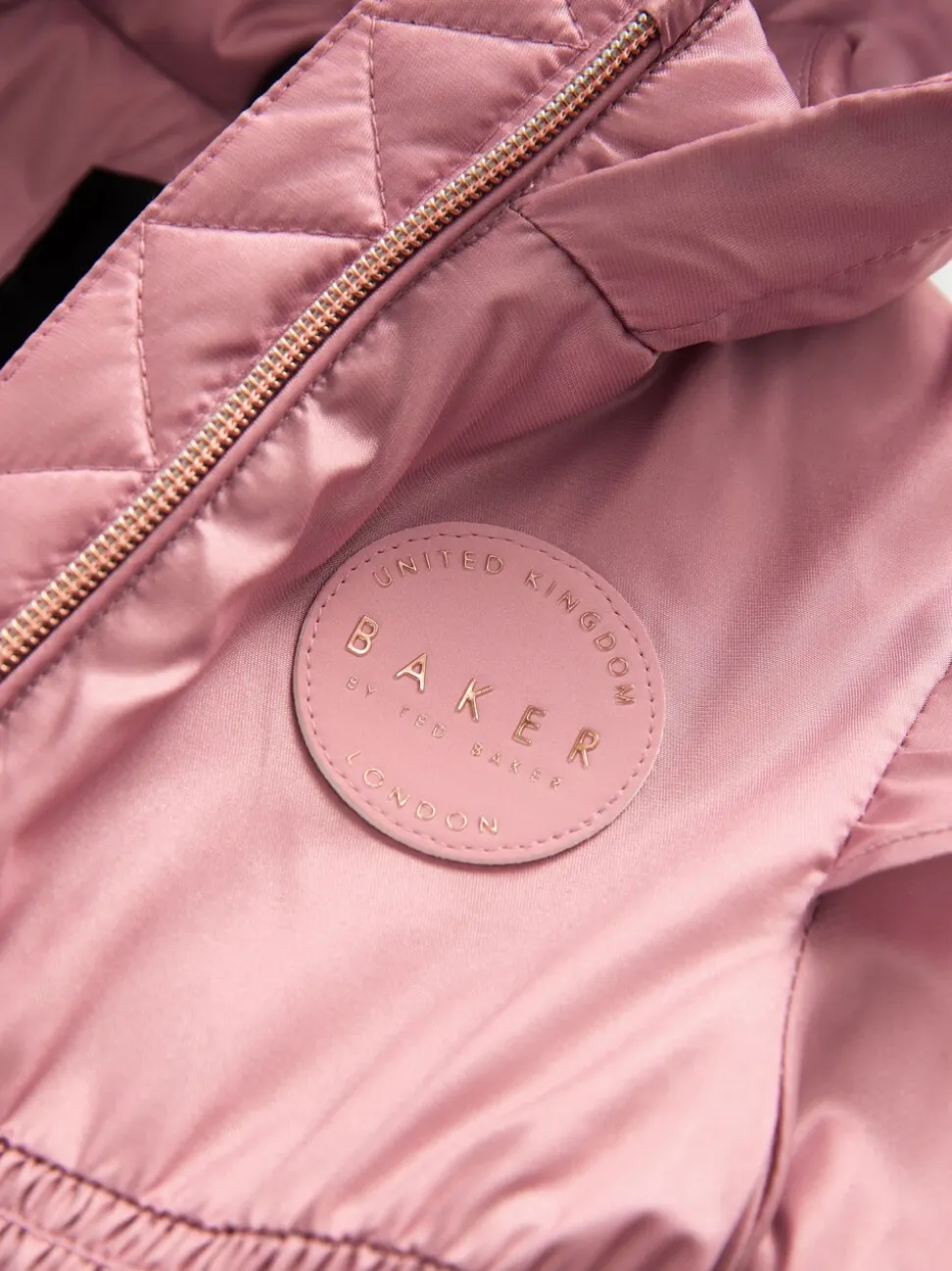 Baker by Ted Baker roze regenbestendige lichtgewicht regenjas met geschulpte rand