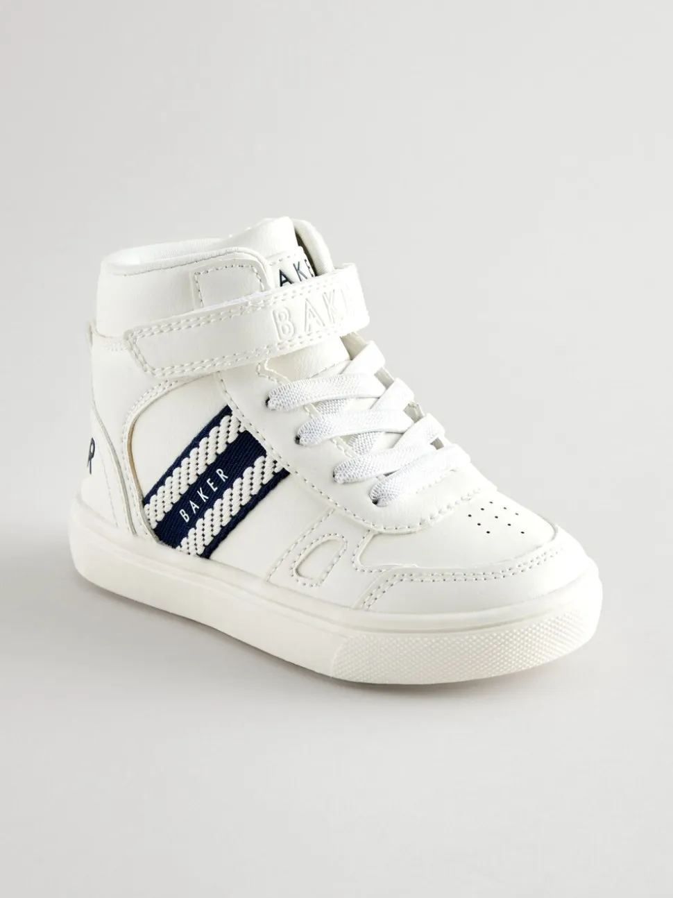 Baker by Ted Baker witte hoge jongenssneakers met geweven merkband