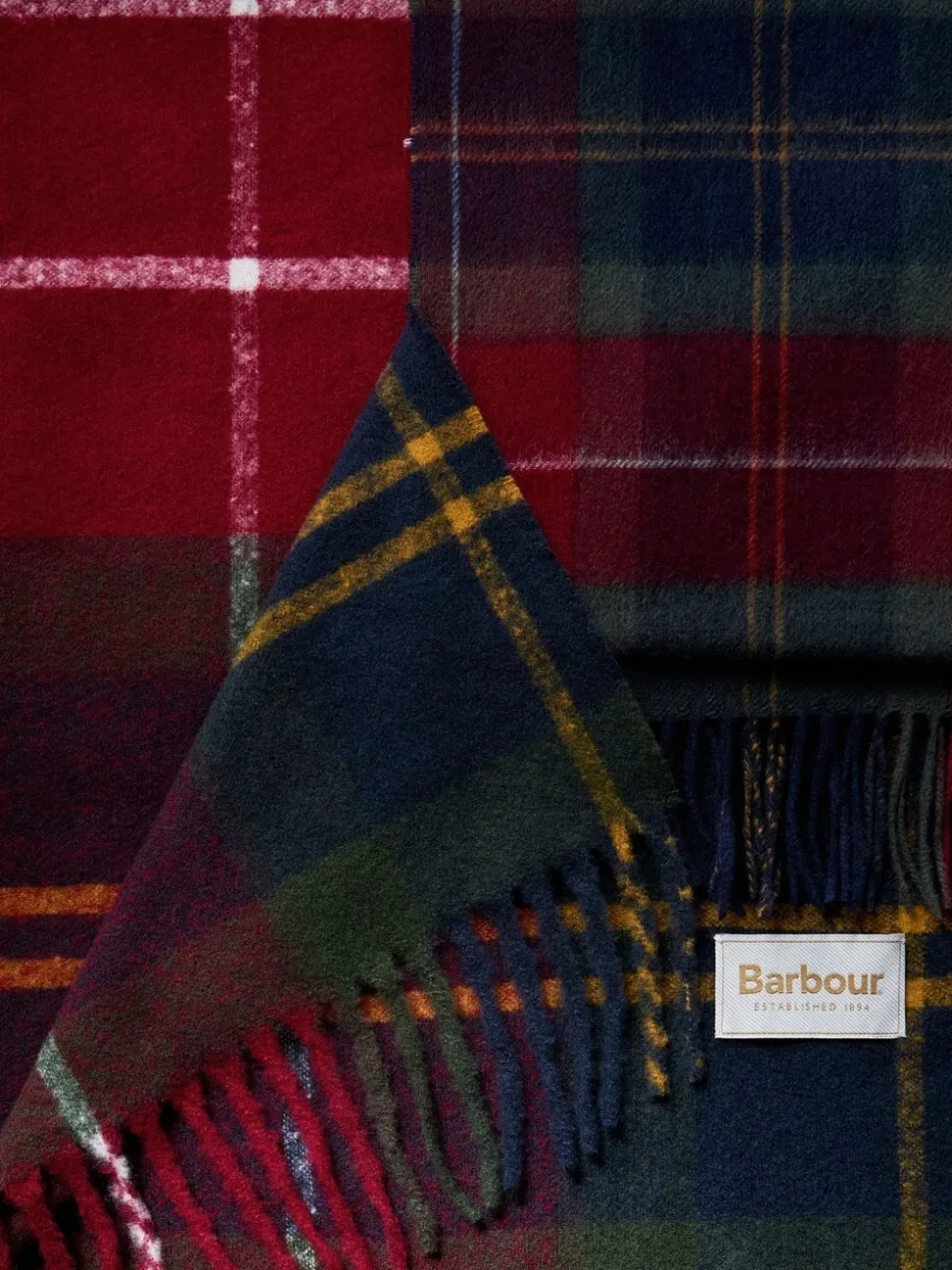 Barbour® Tartan Wool Cashmere Blend Scarf