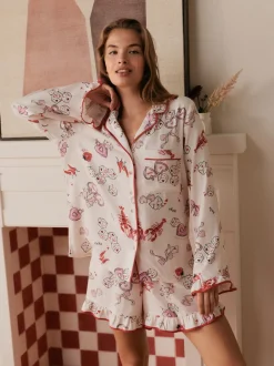 Bath & Body Works Be Mine Love Long Sleeve Shorts Set