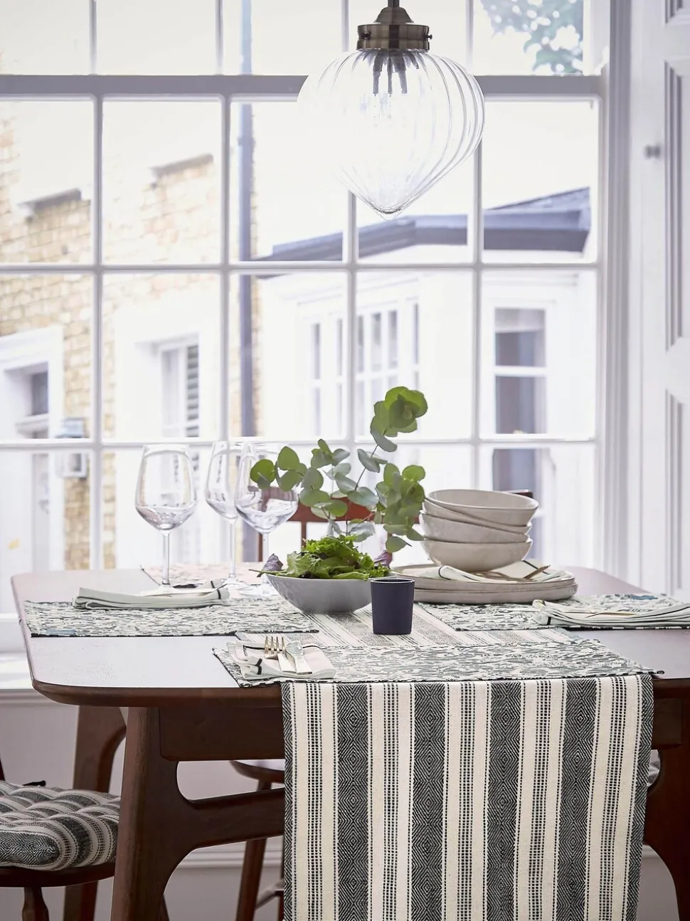 Bedeck of Belfast Saja Stripe 100% Cotton Table Runner