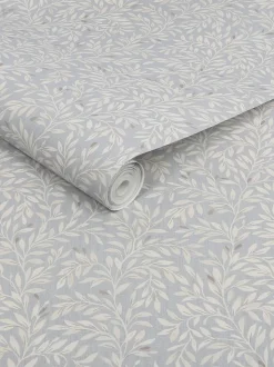 Behang met patroon van kleine blaadjes 10m