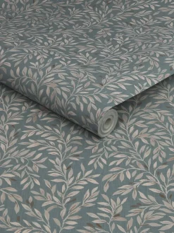 Behang met patroon van kleine blaadjes 10m