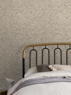 Behang met patroon van kleine blaadjes 10m