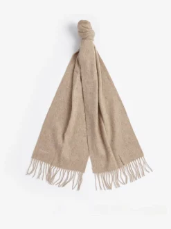Beige - Barbour® geweven sjaal van lamswol