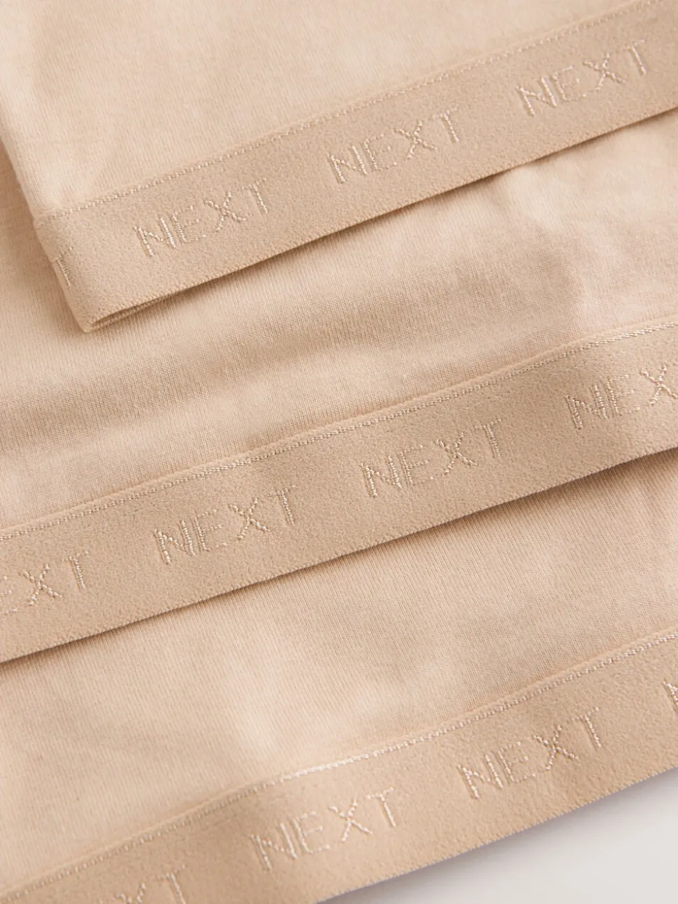 Beige - Set van 3 crop tops met diepe ronde hals (5 - 16 jr)