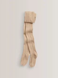 Beigebruin-crème/bruin - Verpakking van 3 kabelmaillots met hoog katoengehalte