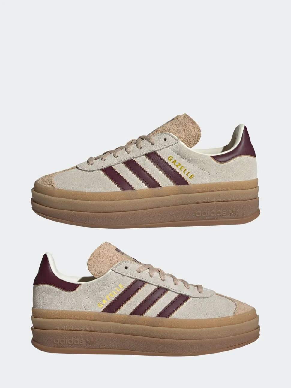 Beige/rood - adidas Originals Gazelle Bold W Trainers