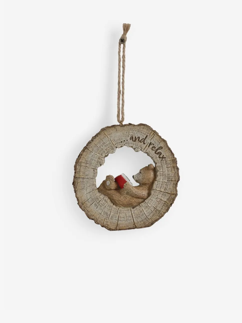 Bertie Bear Reading Hanging Decoration