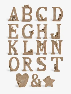 Bertie the Bear monogram ornamenten