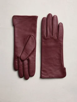 Bessenrood - Leren handschoenen