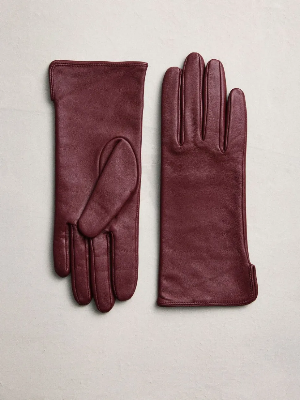Bessenrood - Leren handschoenen