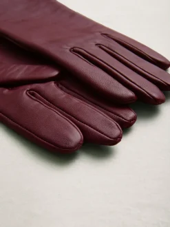 Bessenrood - Leren handschoenen