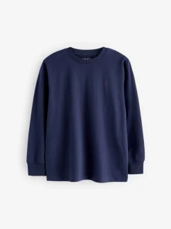 Bessenrood/grijs/wit/blauw - Verpakking van 4 zachte T-shirts met lange mouwen (3-16jr)