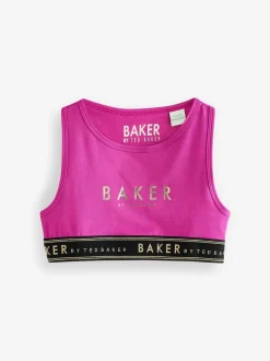 Bessenrood/zwart - Baker by Ted Baker set van 3 crop tops