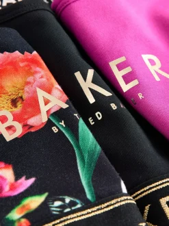 Bessenrood/zwart - Baker by Ted Baker set van 3 crop tops
