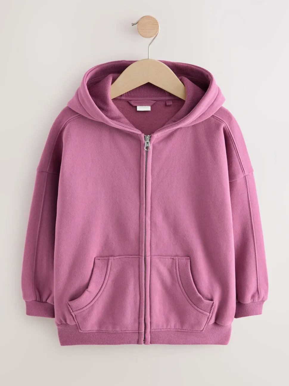 Bessenroze - Hoodie met doorlopende rits (3-16 jr)