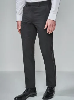 Biesdetail - Normale Pasvorm - Pantalon in smokingstijl