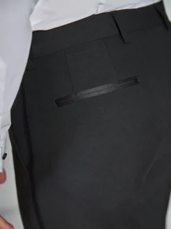 Biesdetail - Normale Pasvorm - Pantalon in smokingstijl