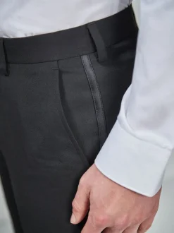 Biesdetail - Normale Pasvorm - Pantalon in smokingstijl