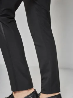 Biesdetail - Strakke Pasvorm - Pantalon in smokingstijl