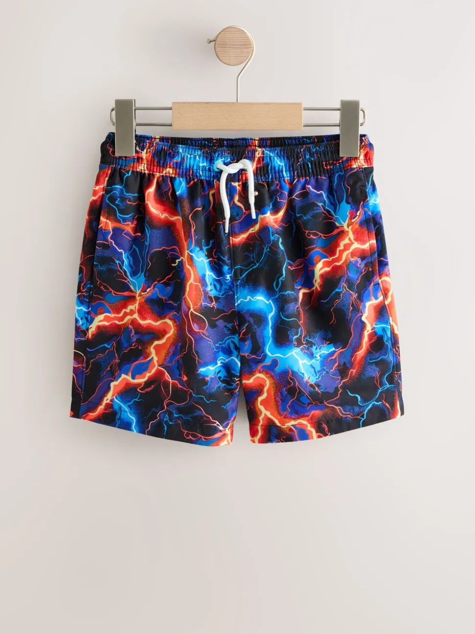 Black Lightening Bolt - Zwembroek met print (3-16jr)
