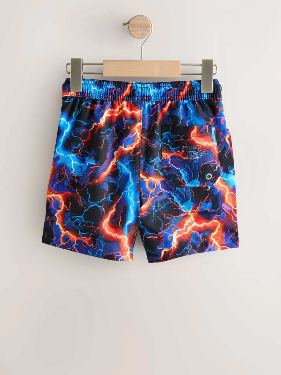 Black Lightening Bolt - Zwembroek met print (3-16jr)