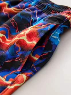 Black Lightening Bolt - Zwembroek met print (3-16jr)