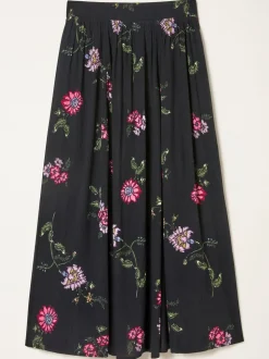 Black Spring Floral - FatFace midirok