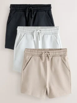 Black/Cement/ Grey - Verpakking van 3 jersey shorts (3mnd -7jr)