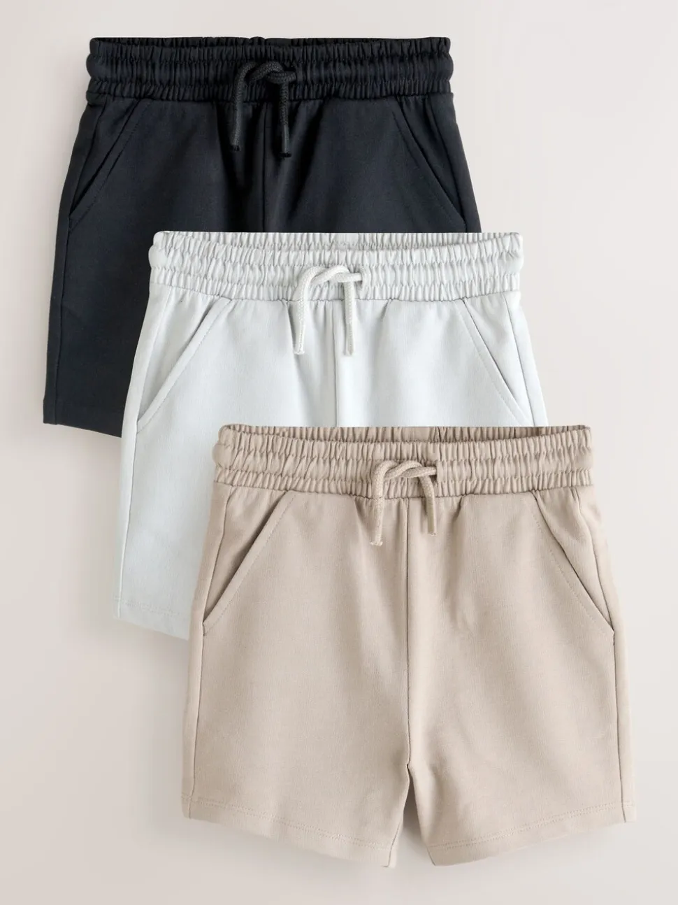 Black/Cement/ Grey - Verpakking van 3 jersey shorts (3mnd -7jr)