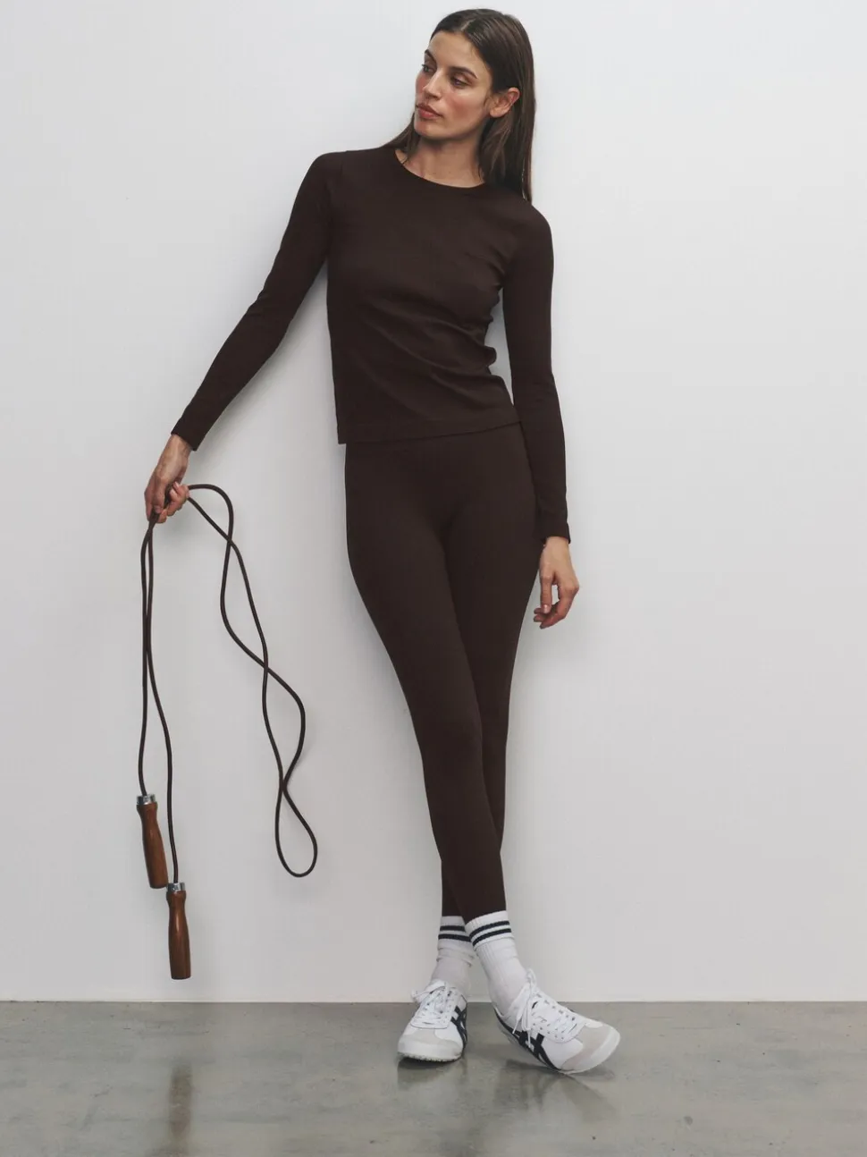 Black/Chocolate Brown/Khaki - The Set 3 Pack Active Ribbed Legging