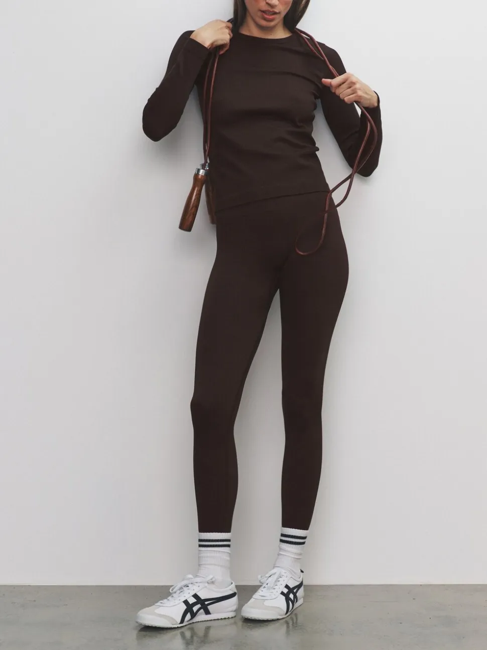 Black/Chocolate Brown/Khaki - The Set 3 Pack Active Ribbed Legging