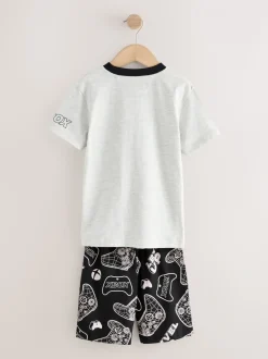 Black/Grey Xbox - License Short Pyjamas 2 Pack (5-16yrs)
