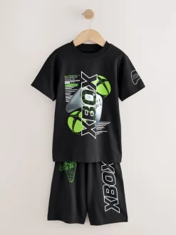 Black/Grey Xbox - License Short Pyjamas 2 Pack (5-16yrs)