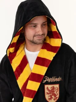 Black/Red Gryffindor - Vanilla Underground Harry Potter Hooded Bathrobe Dressing Gown