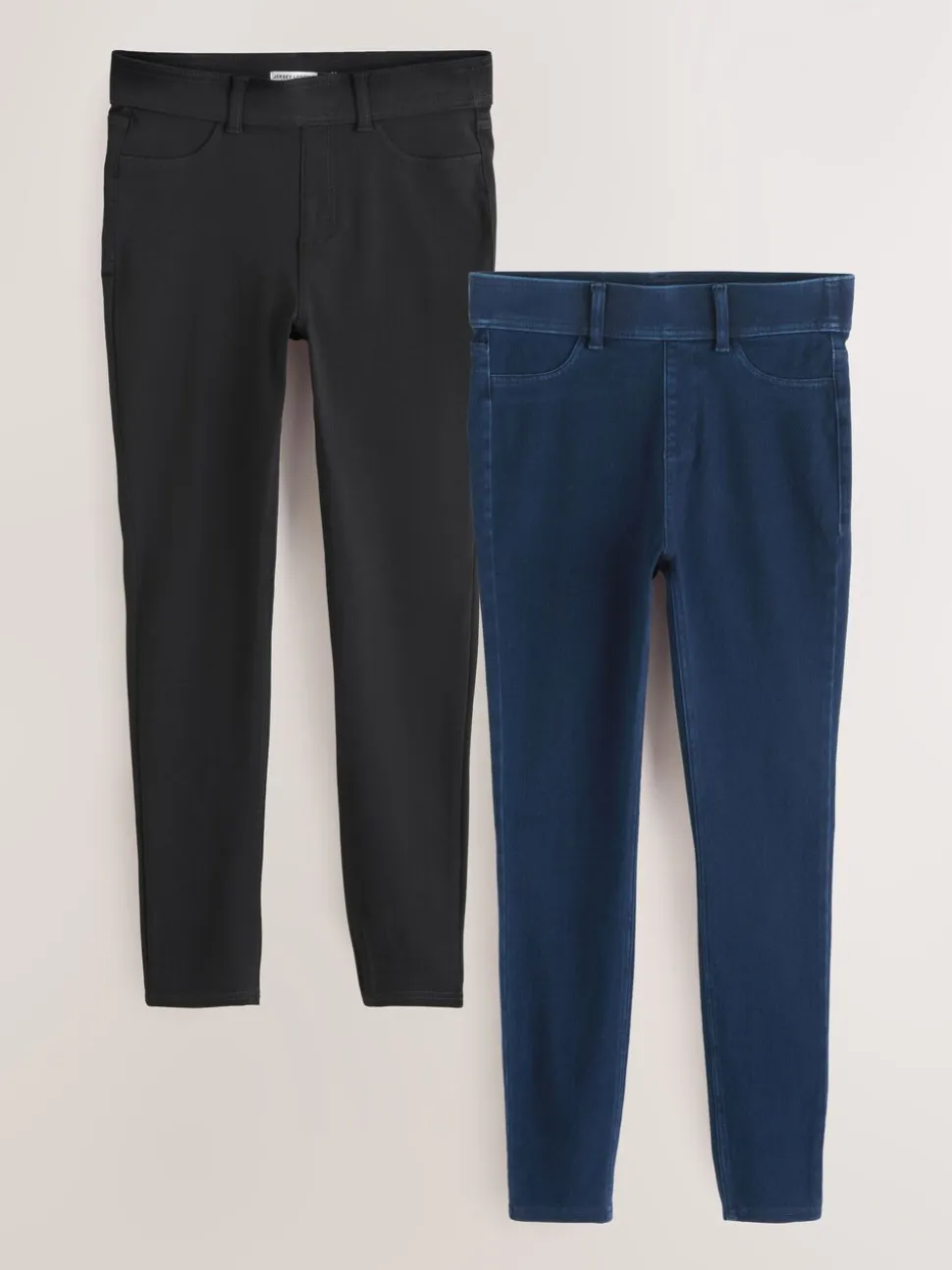 Black/Rinse Blue - Set van 2 lange jersey denim leggings