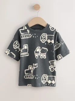 Black/White Digger - Short Sleeve All-Over Print T-Shirt (3 Month-7 Years) (3mths-7yrs)
