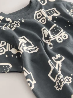 Black/White Digger - Short Sleeve All-Over Print T-Shirt (3 Month-7 Years) (3mths-7yrs)