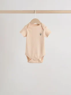 Blauw - 5 Babyrompertjes met korte mouwen