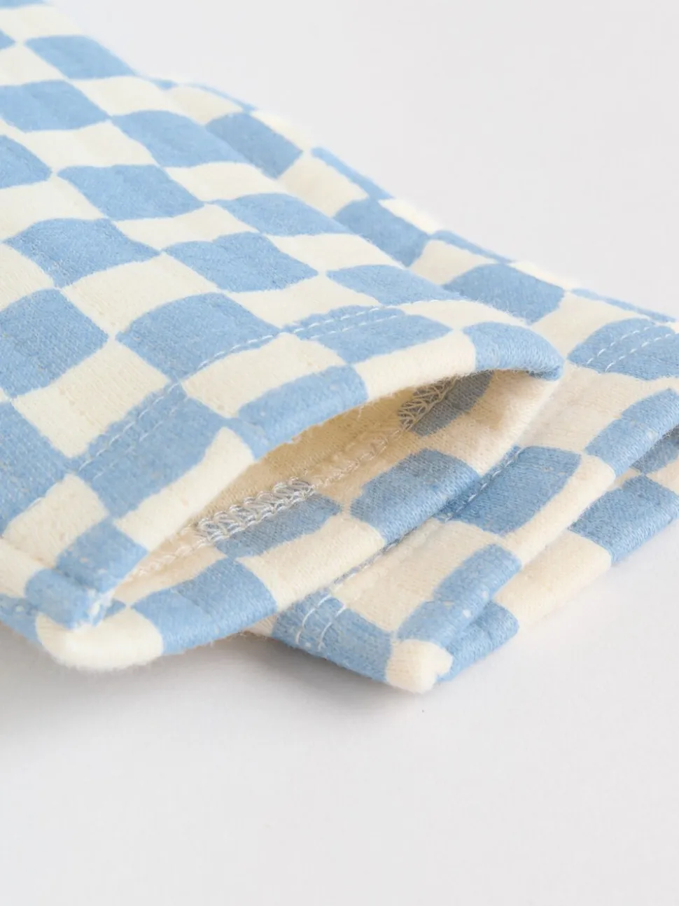 Blauw - 2 Doorgestikte babypyjama's